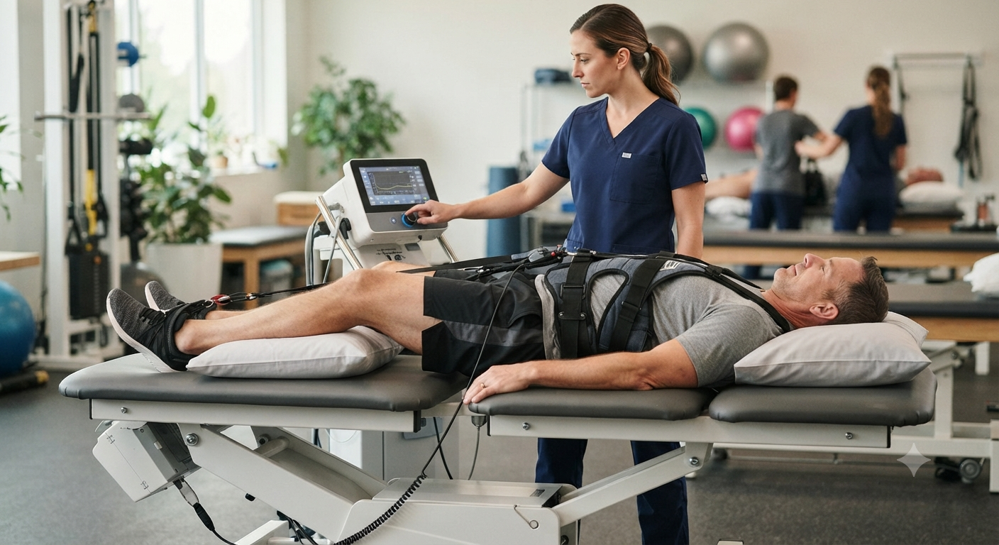 Nguyên lý hoạt động của hệ thống giảm áp lực cột sống DTS