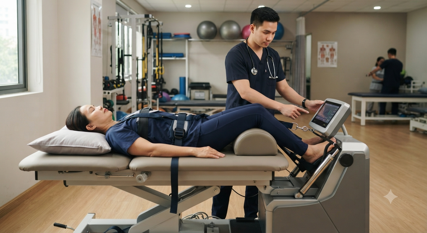 Quy trình thực hiện HỆ THỐNG GIẢM ÁP LỰC CỘT SỐNG (DTS)