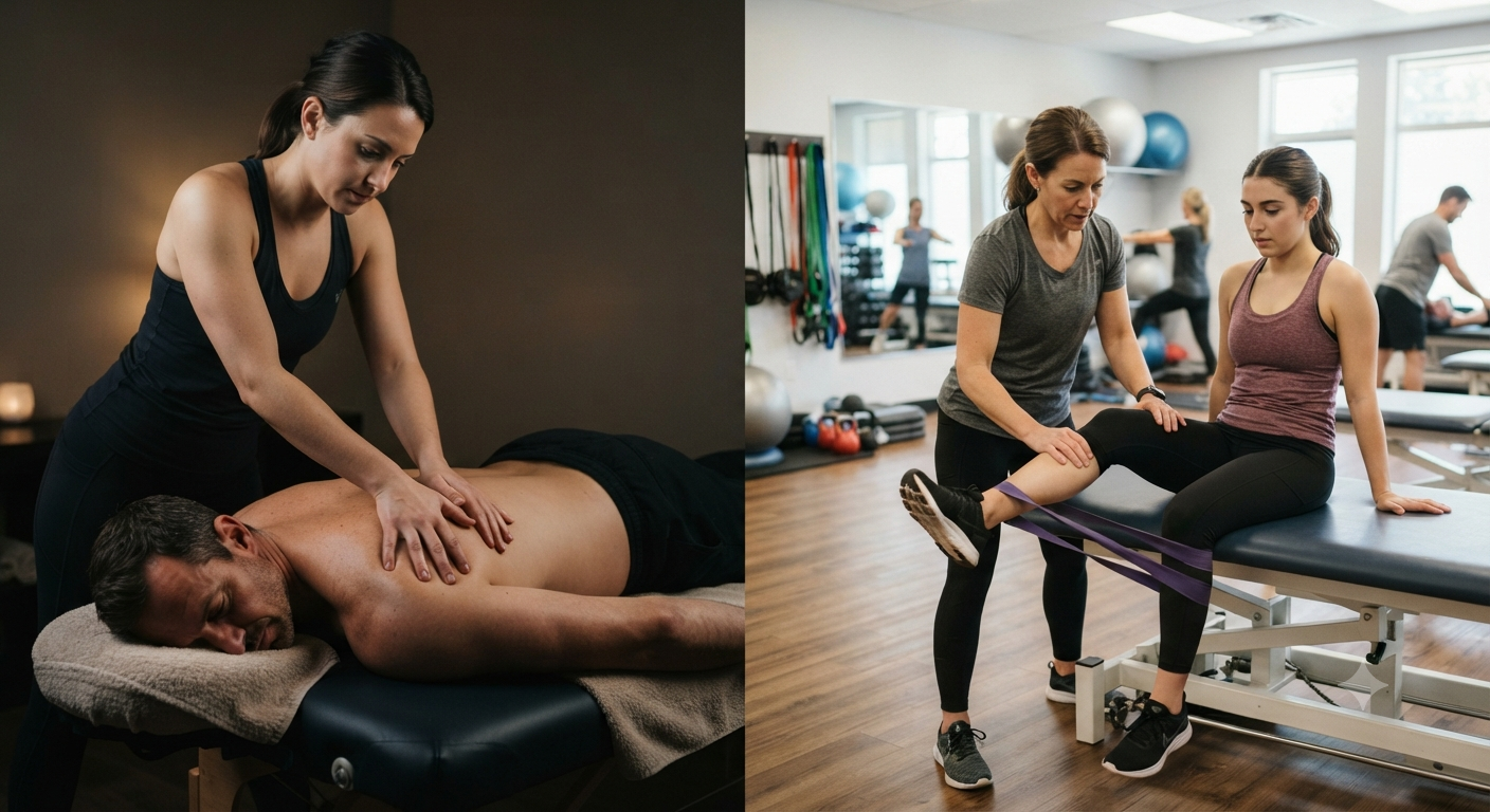Khác biệt cốt lõi về mục tiêu điều trị giữa massage và vật lý trị liệu