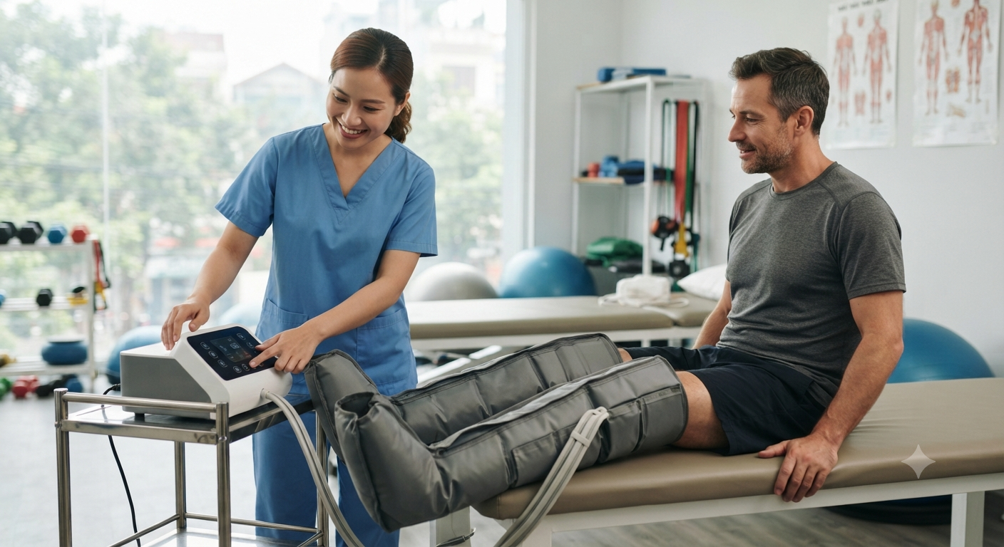 Những lưu ý quan trọng khi sử dụng máy nén ép trị liệu